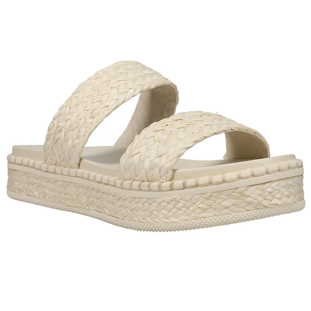 Kady Braided Raffia Platform Slide Sandals sold by Shoebacca product image thumbnail 2