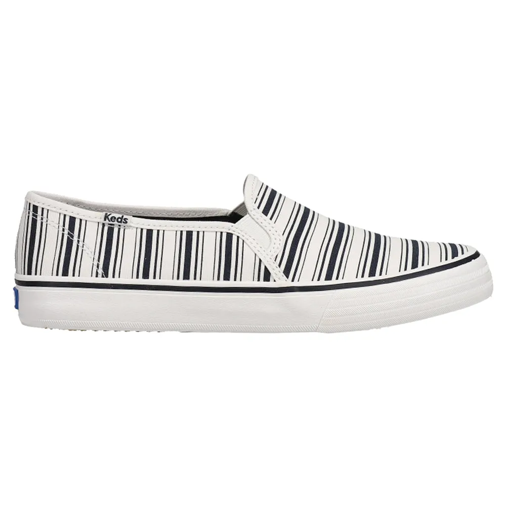 Double Decker Striped Slip On Sneakers sold by Shoebacca