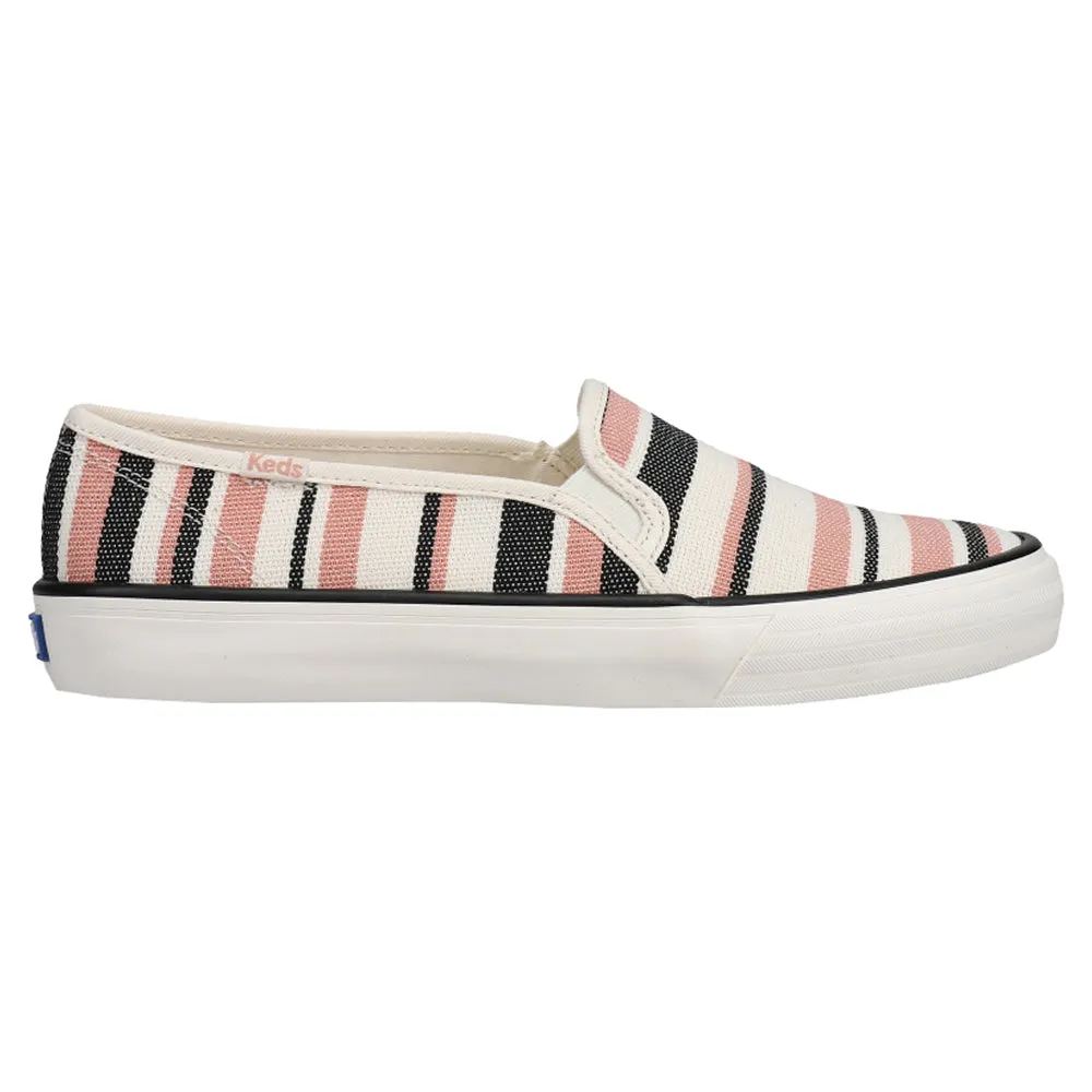 Double Decker Striped Slip On Sneakers sold by Shoebacca