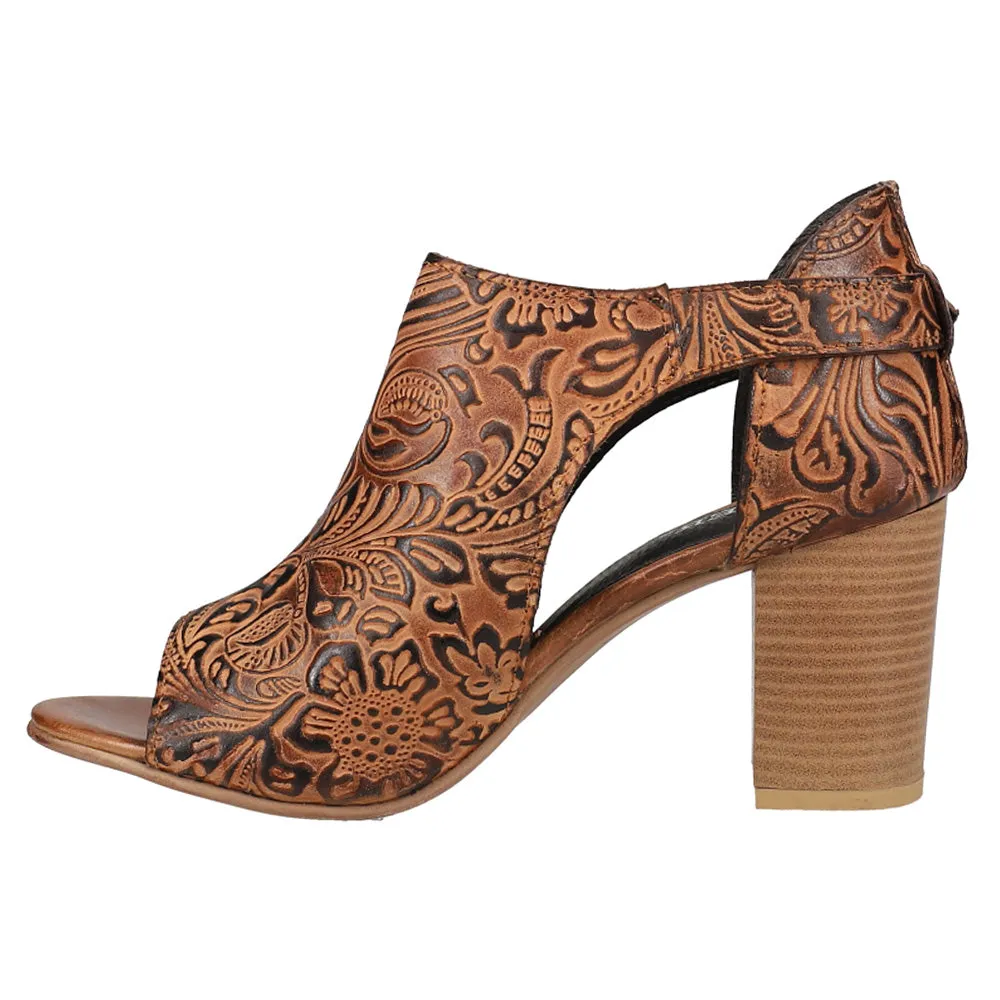 Mika Floral Embossed Block Heel Sandals sold by Shoebacca product image thumbnail 3