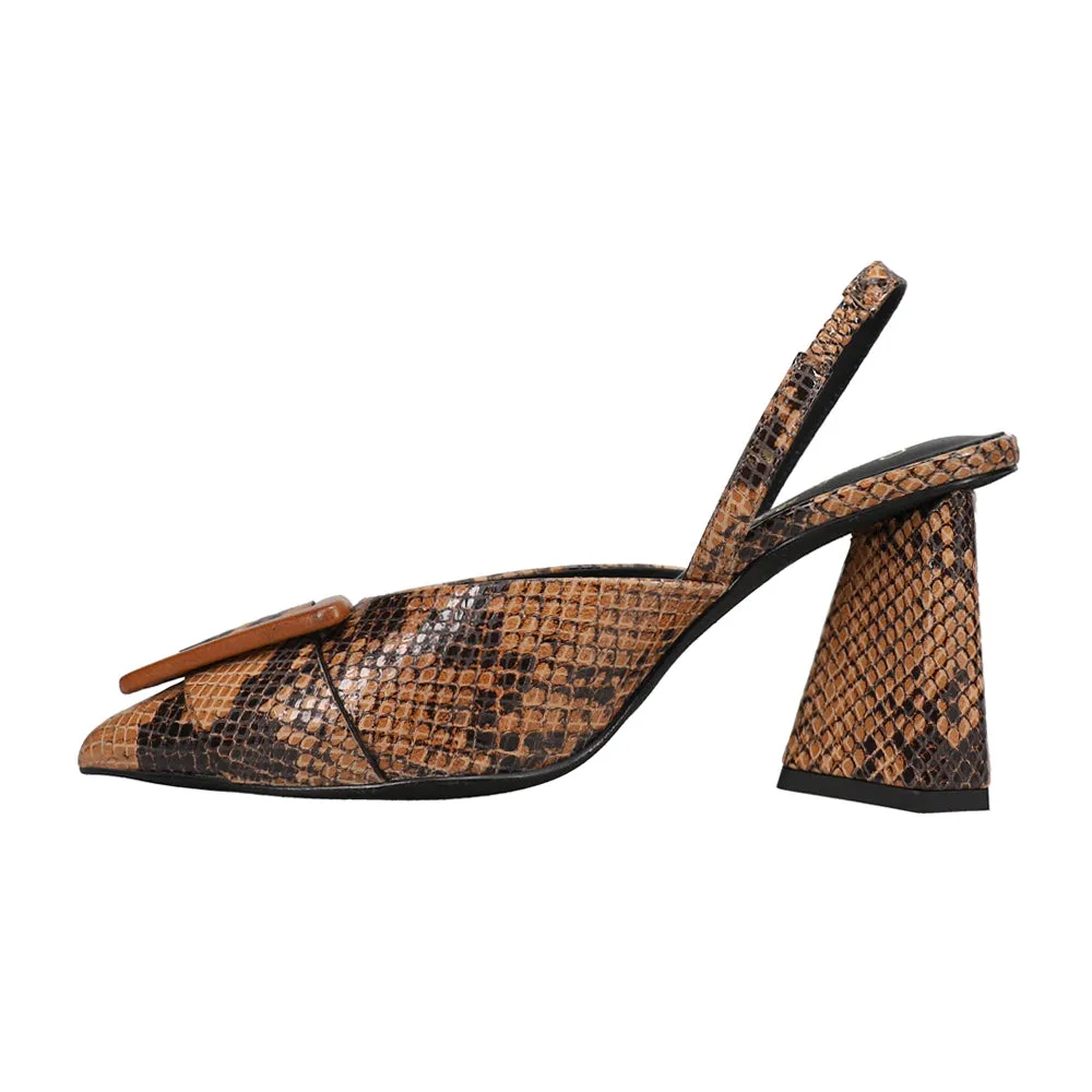 Rumor Has It Snake Block Heel Pumps sold by Shoebacca product image thumbnail 3