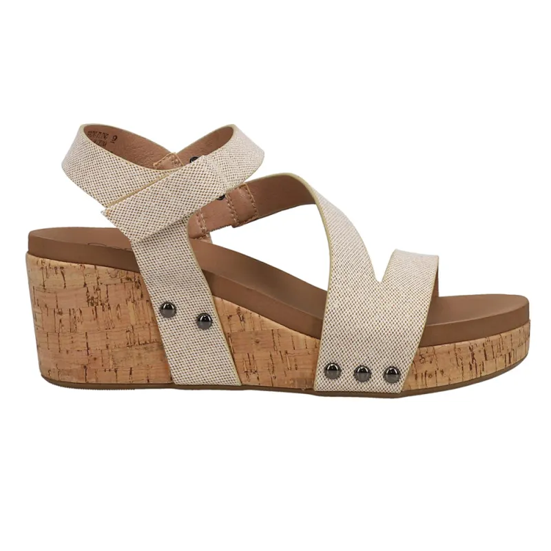 Spring Fling Studded Ankle Strap Wedge Sandals sold by Shoebacca