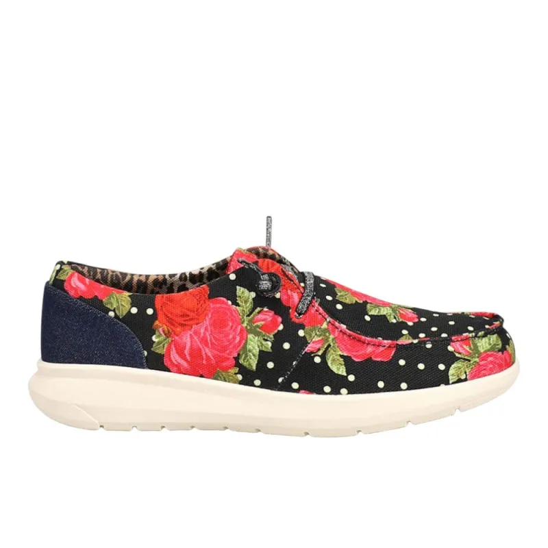 Hilo X Rodeo Quincy Floral Polka Dot Slip On Flats sold by Shoebacca