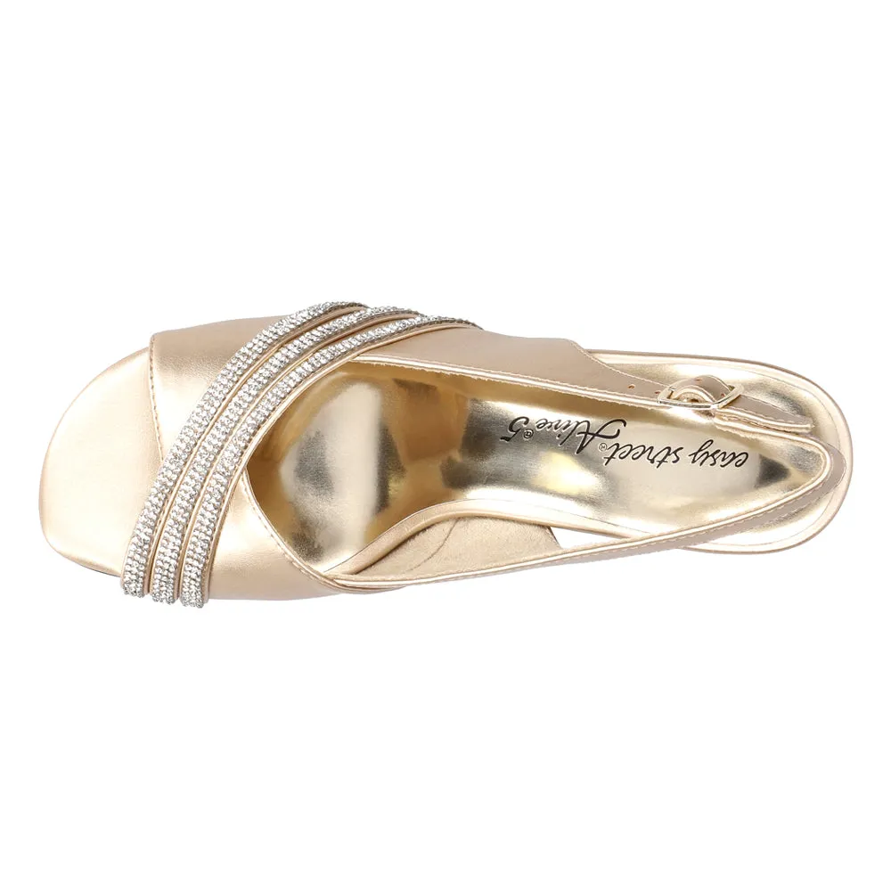 Teton Metallic Rhinestone Slingback Sandals sold by Shoebacca product image thumbnail 4