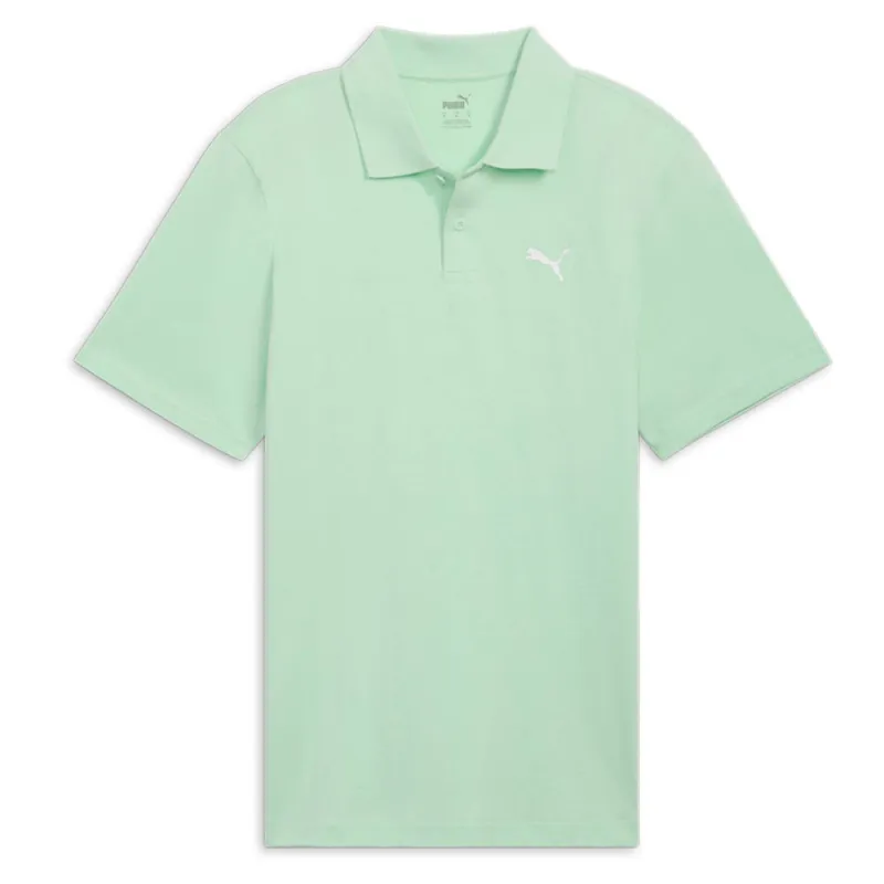 Essentials Jersey Embroidered Short Sleeve Polo Shirt made by Puma