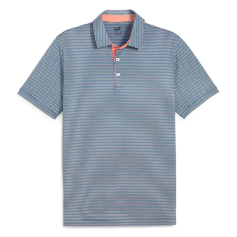 MATTR Bay Striped Short Sleeve Polo Shirt sold by Shoebacca