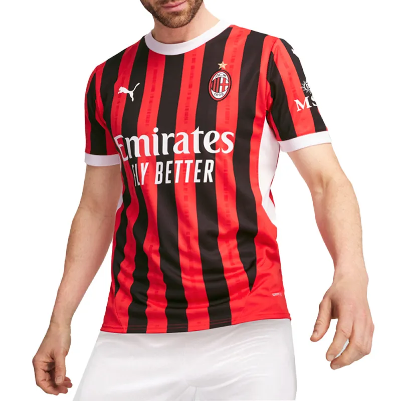 AC Milan Home Crew Neck Short Sleeve Soccer Jersey sold by Shoebacca