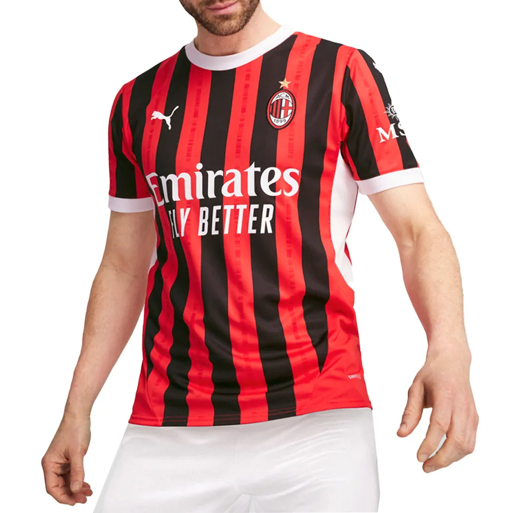 AC Milan Home Crew Neck Short Sleeve Soccer Jersey sold by Shoebacca