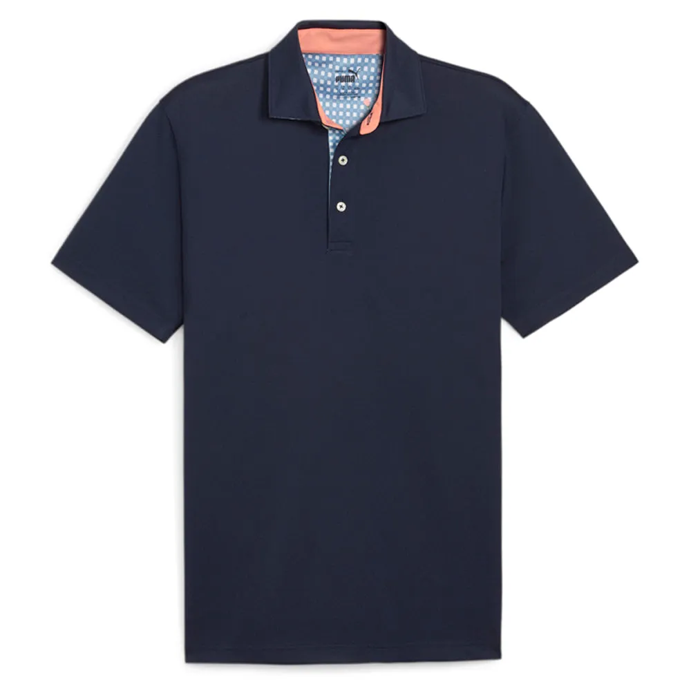 Pique Gingham Solid Short Sleeve Polo Shirt sold by Shoebacca