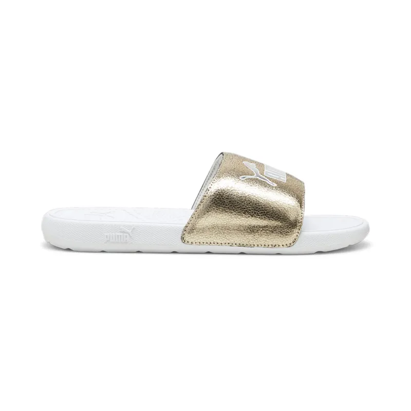 Cool Cat 2.0 Metallic Shine Slide Sandals sold by Shoebacca