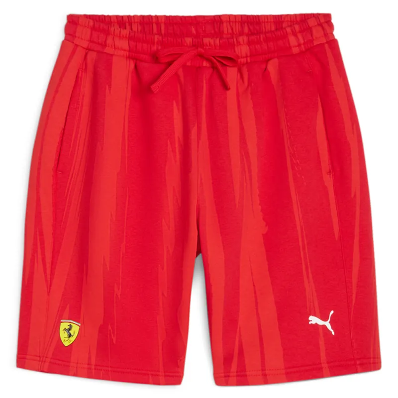 Scuderia Ferrari Race All Over Print Drawstring Athletic Shorts made by Puma