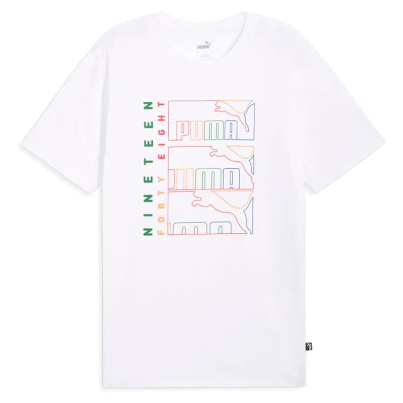 Graphic Triple Logo Crew Neck Short Sleeve T-Shirt made by Puma