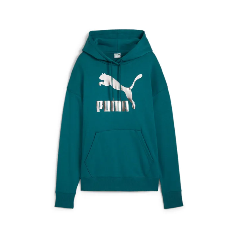 Classics Shiny Logo Pullover Hoodie made by Puma