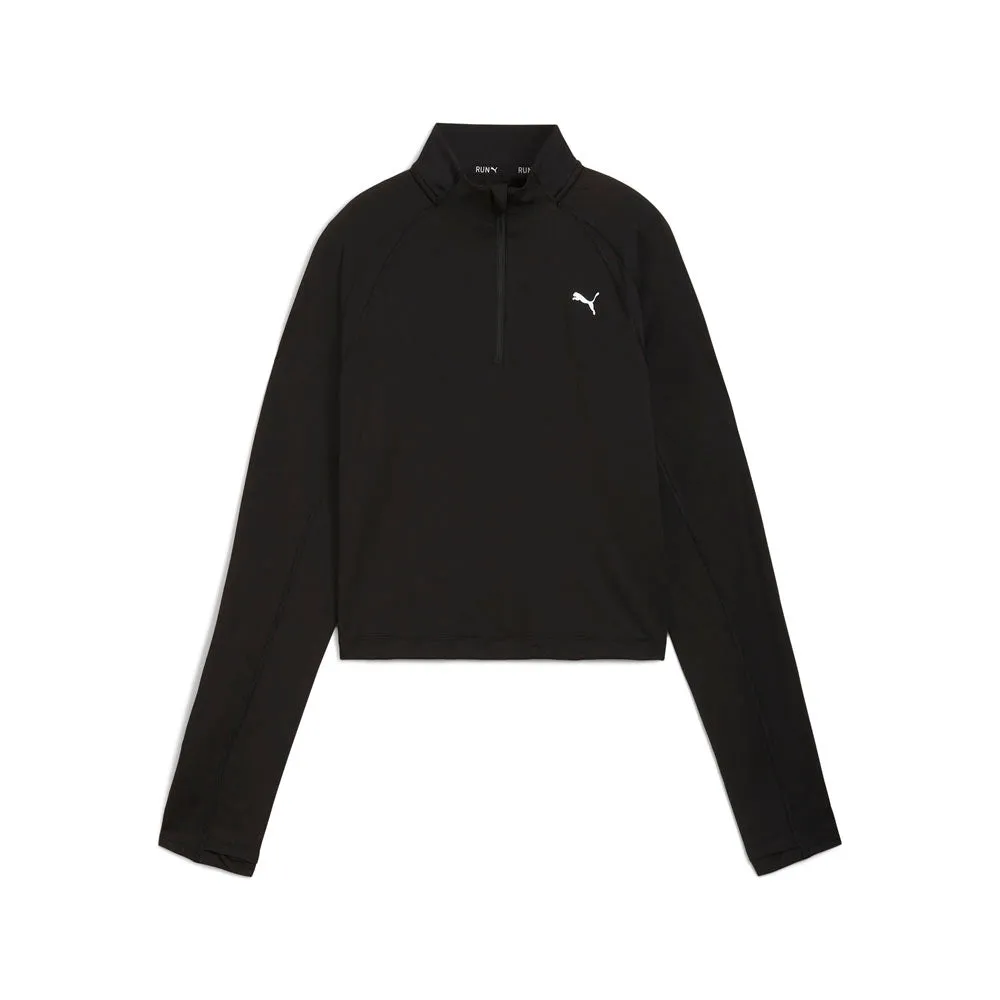 Run Cloudspun Mock Neck Long Sleeve Quarter Zip Pullover Top sold by Shoebacca