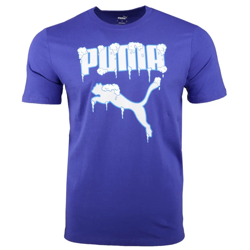 Frozen Cat Graphic Crew Neck Short Sleeve T-Shirt sold by Shoebacca