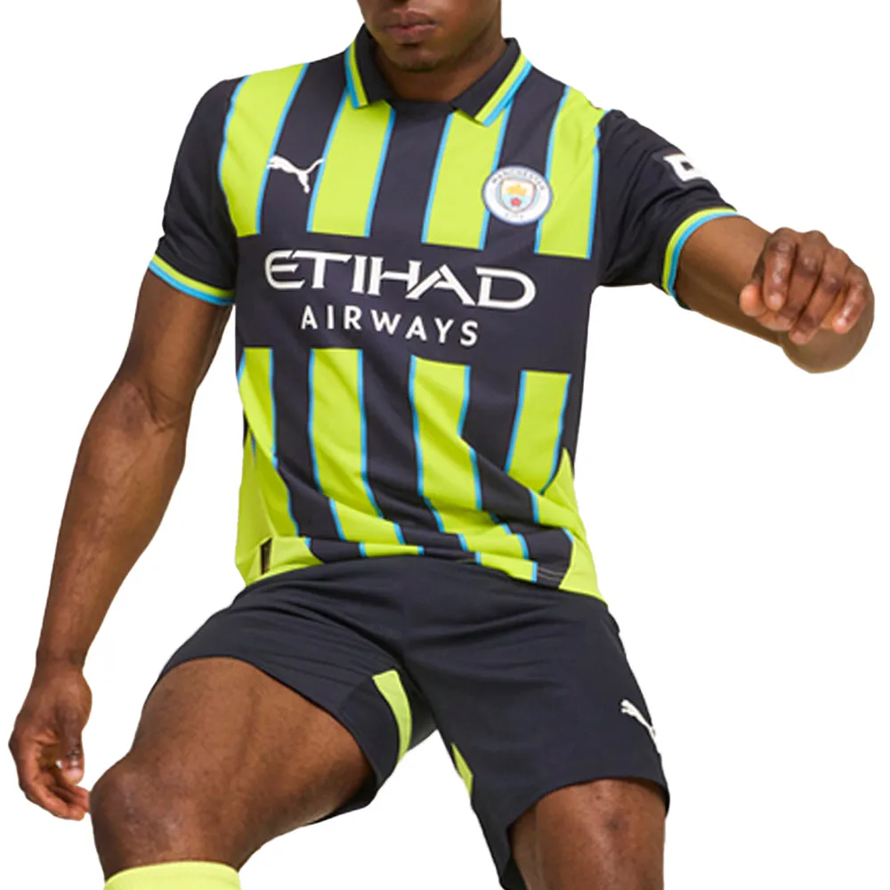 Manchester City F.C. Away Collared Short Sleeve Replica Jersey sold by Shoebacca product image thumbnail 5