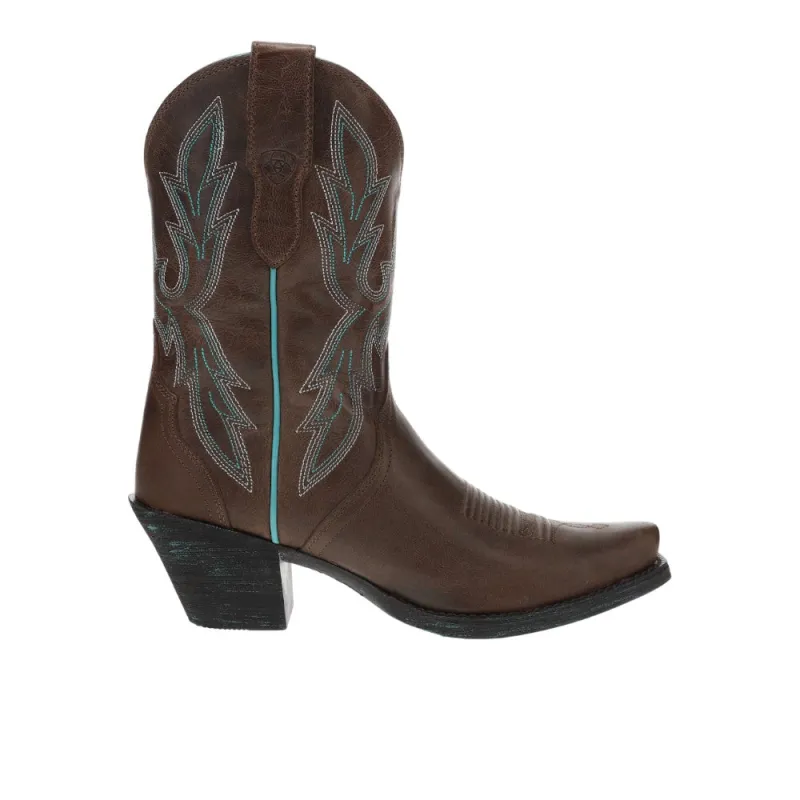 Round Up Bella Embroidered Snip Toe Pull On Cowboy Boots sold by Shoebacca