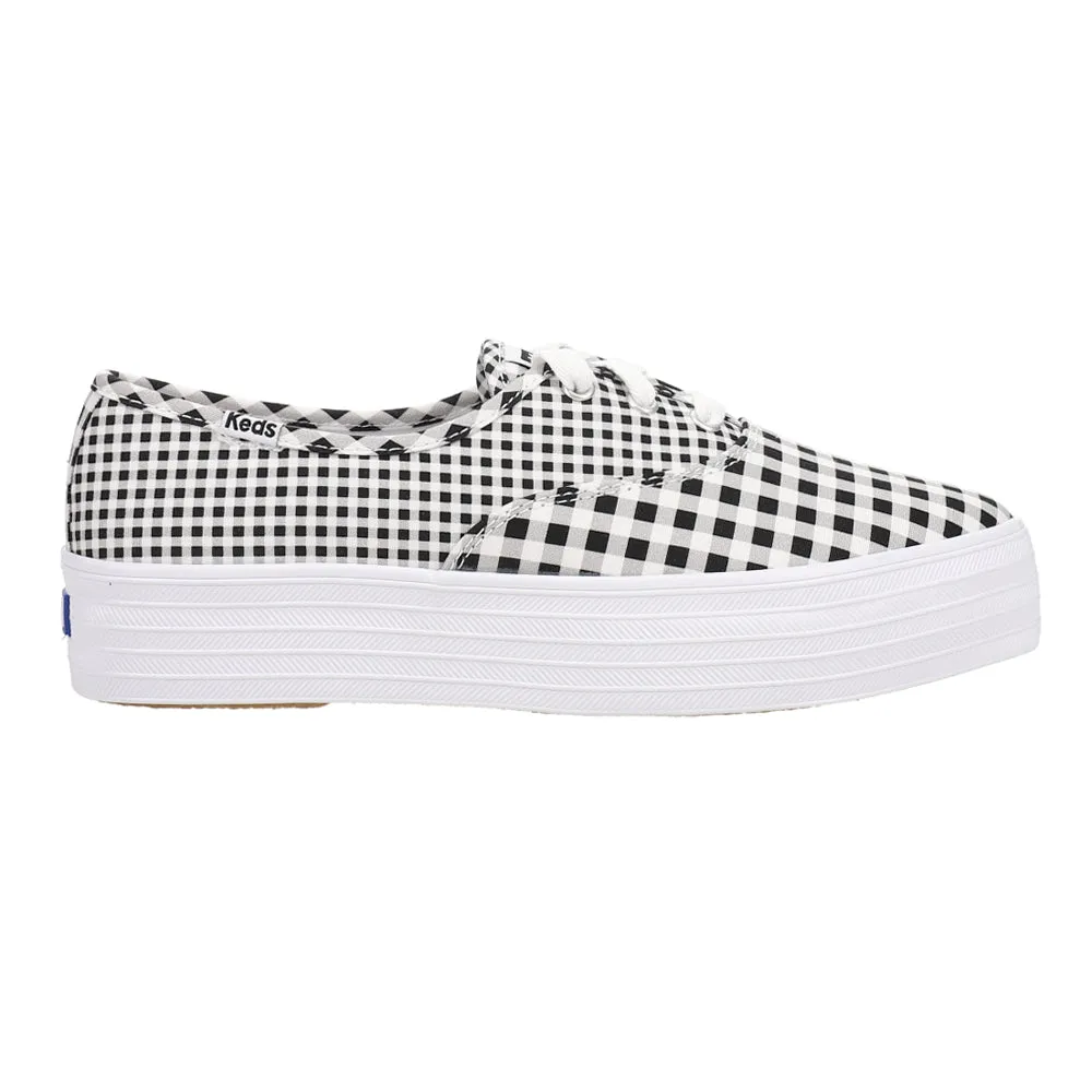 Point Canvas Gingham Lace Up Sneakers sold by Shoebacca