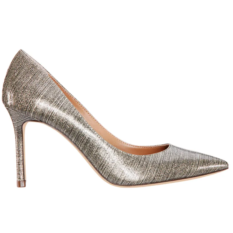 Nina Metallic Pointed Toe Stiletto Pumps sold by Shoebacca