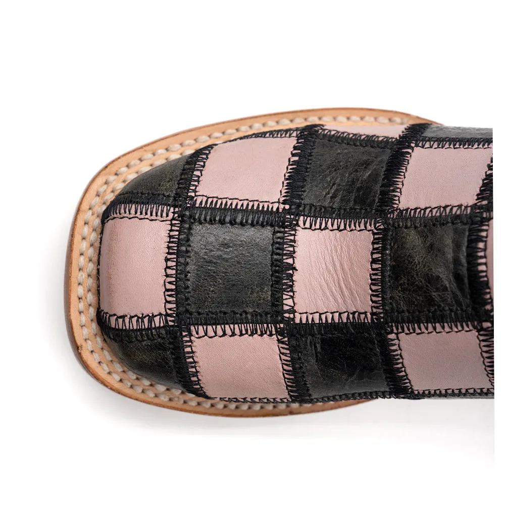 Patchwork Square Toe Pull On Cowboy Boots sold by Shoebacca product image thumbnail 4