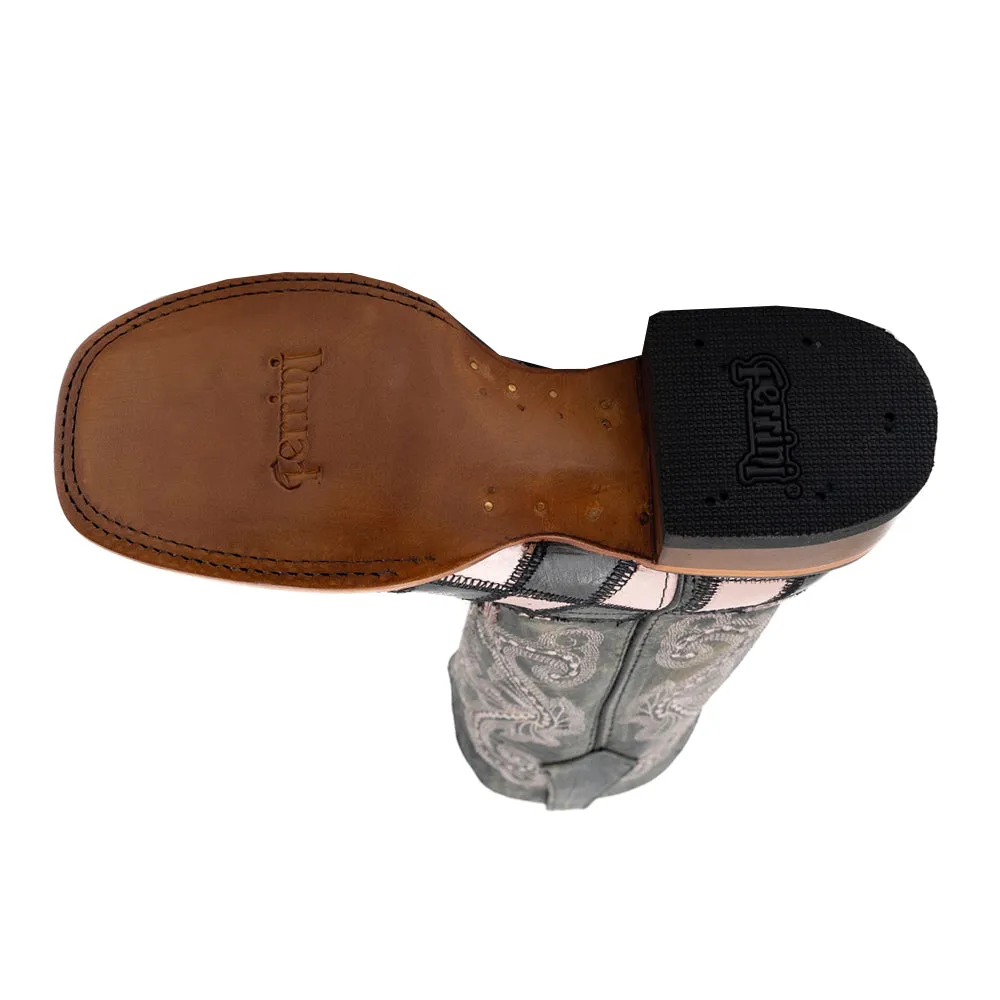 Patchwork Square Toe Pull On Cowboy Boots sold by Shoebacca product image thumbnail 5