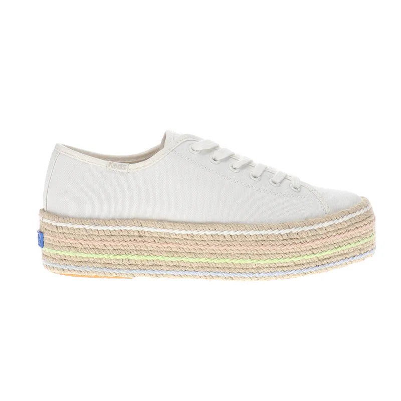 Triple Up Canvas Jute Pop Foxing Lace Up Sneakers sold by Shoebacca