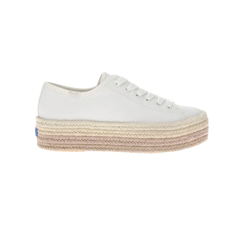 Triple Up Canvas Jute Foxing Lace Up Sneakers made by Shoebacca