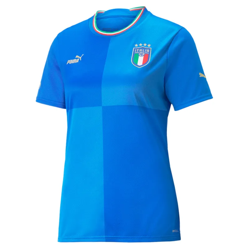 FIGC Home Crew Neck Short Sleeve Soccer Jersey made by Puma