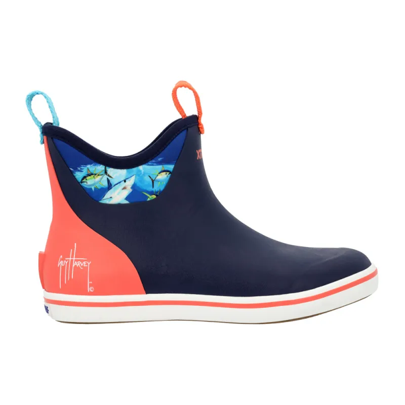 Guy Harvey X Ankle Deck Graphic Round Toe Pull On Boots sold by Shoebacca