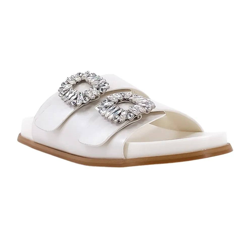 Bridget Rhinestone Metallic Slide Sandals sold by Shoebacca product image thumbnail 2