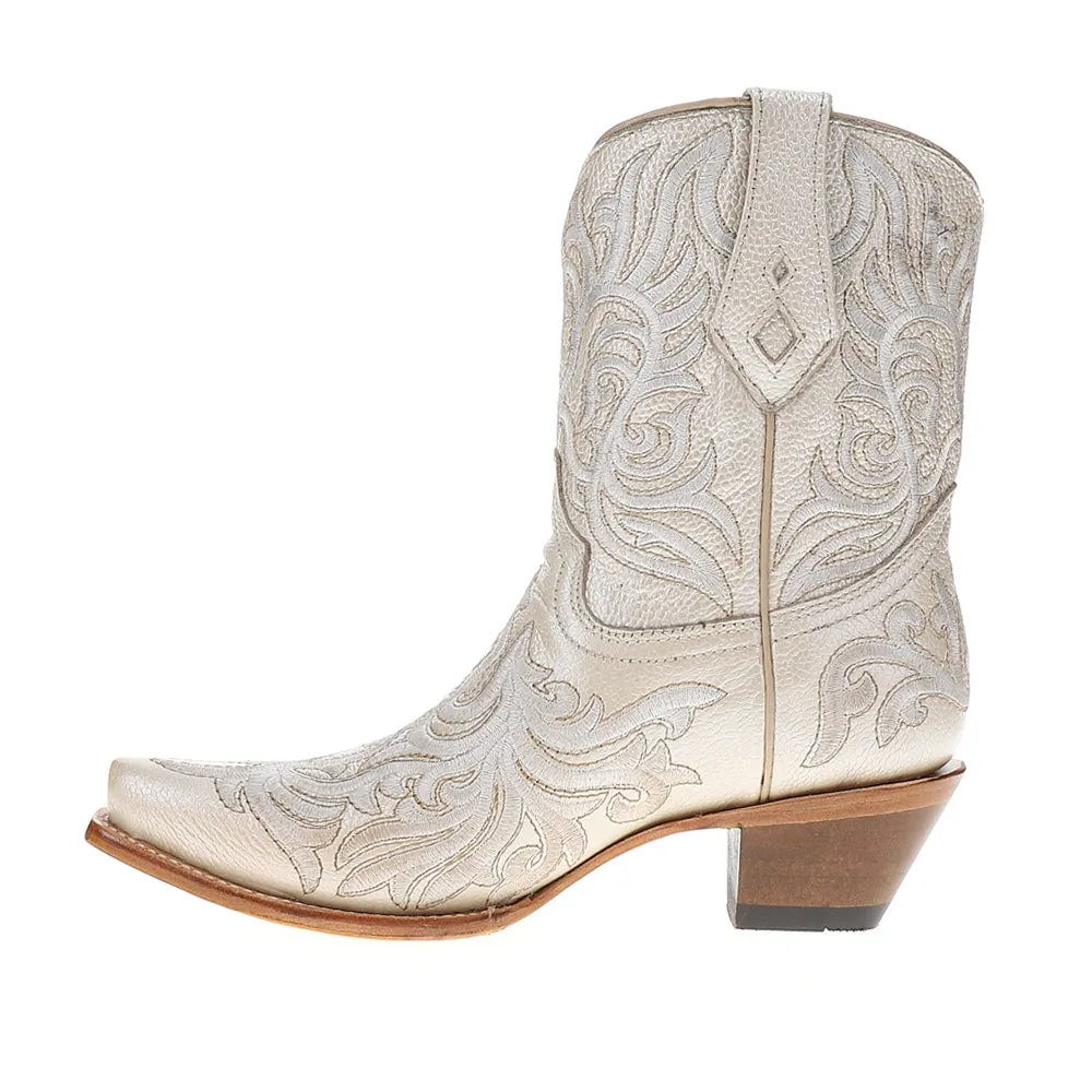 Ankle Embroidered Snip Toe Pull On Cowboy Booties sold by Shoebacca product image thumbnail 3