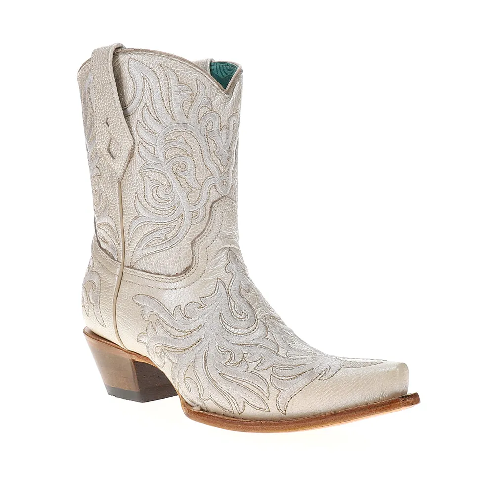 Ankle Embroidered Snip Toe Pull On Cowboy Booties sold by Shoebacca product image thumbnail 2