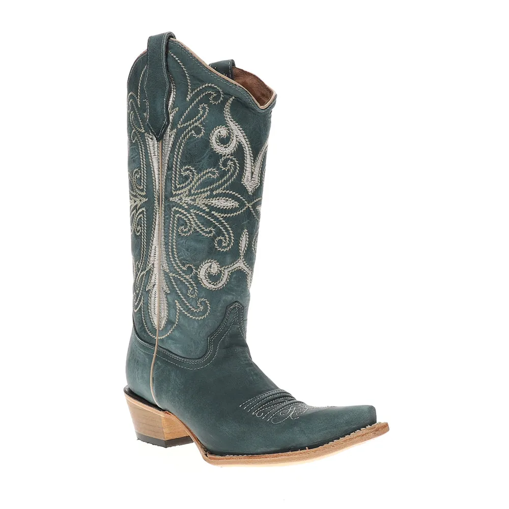 Embroidered Snip Toe Pull On Cowboy Boots sold by Shoebacca product image thumbnail 2