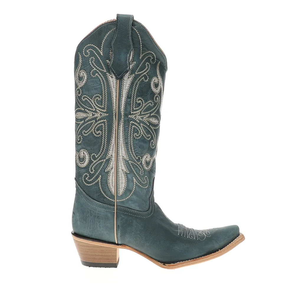 Embroidered Snip Toe Pull On Cowboy Boots sold by Shoebacca