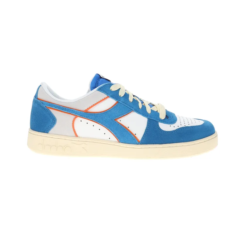 Magic Basket Low Suede Leather Lace Up Sneakers made by Diadora