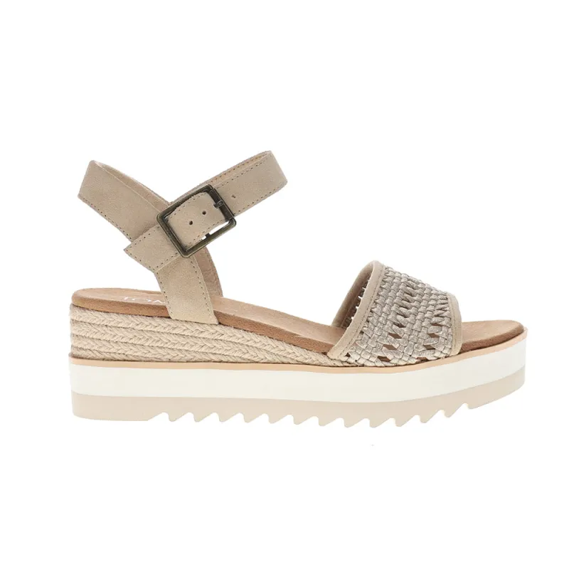 Diana Metallic Platform Wedge Espadrille Sandals sold by Shoebacca