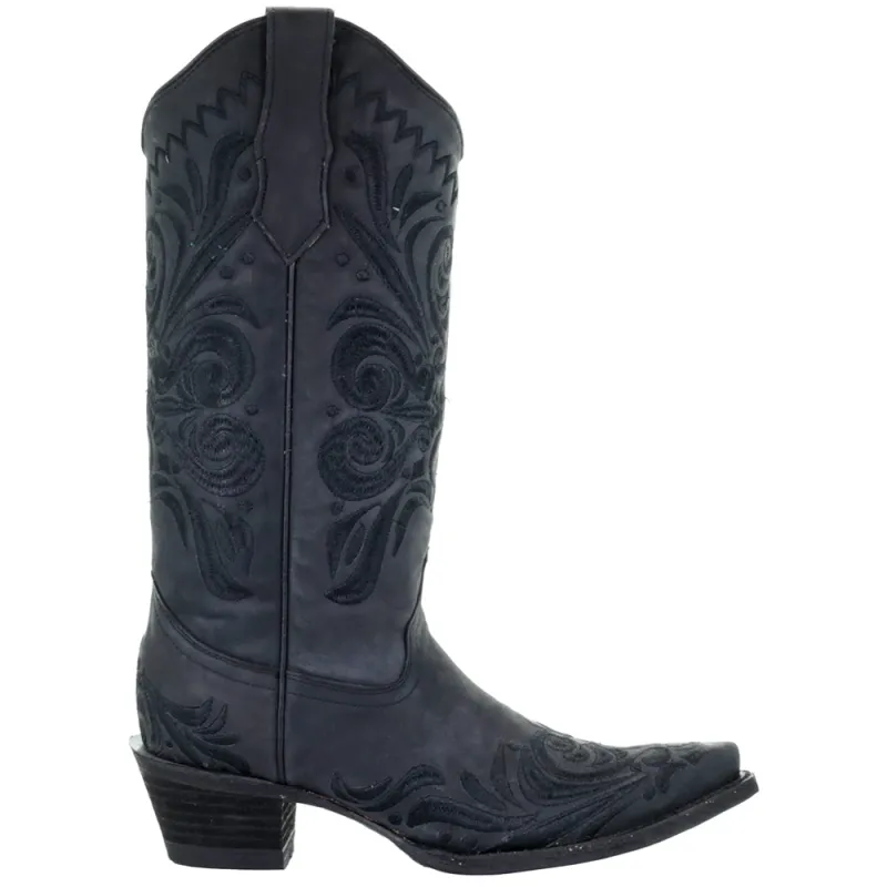Filigree Embroidery Snip Toe Cowboy Boots made by Shoebacca