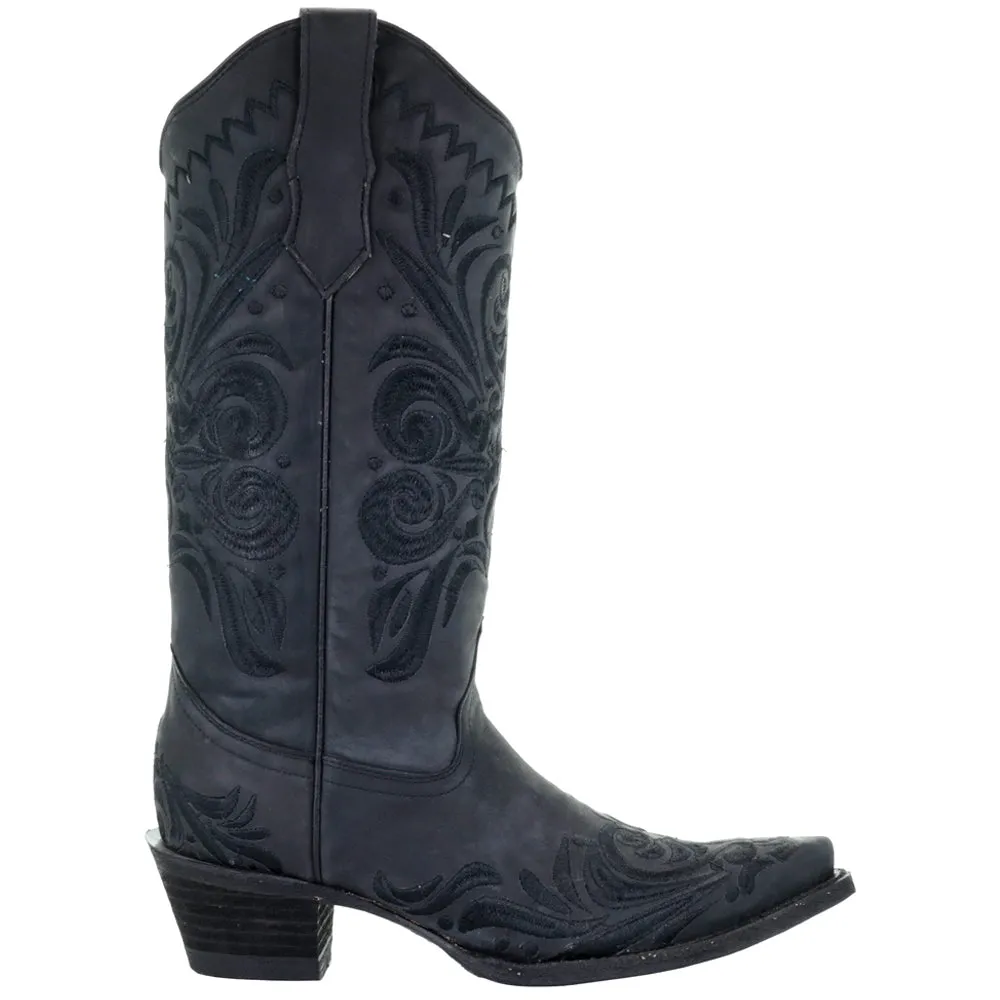 Filigree Embroidery Snip Toe Cowboy Boots sold by Shoebacca