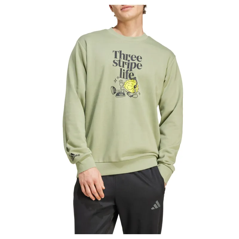 Positivity Graphic Crew Neck Sweatshirt made by Adidas