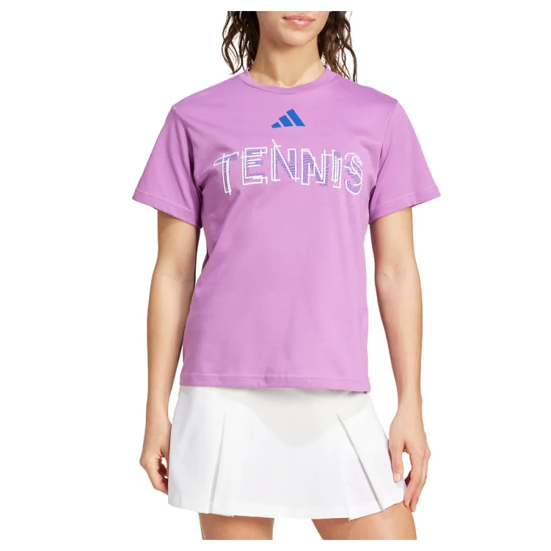 Tennis Hi Visibility Graphic Crew Neck Short Sleeve T-Shirt sold by Shoebacca