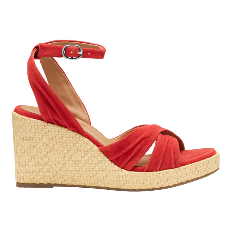 Marcia Cross-Band Ankle Strap Wedge Sandals sold by Shoebacca