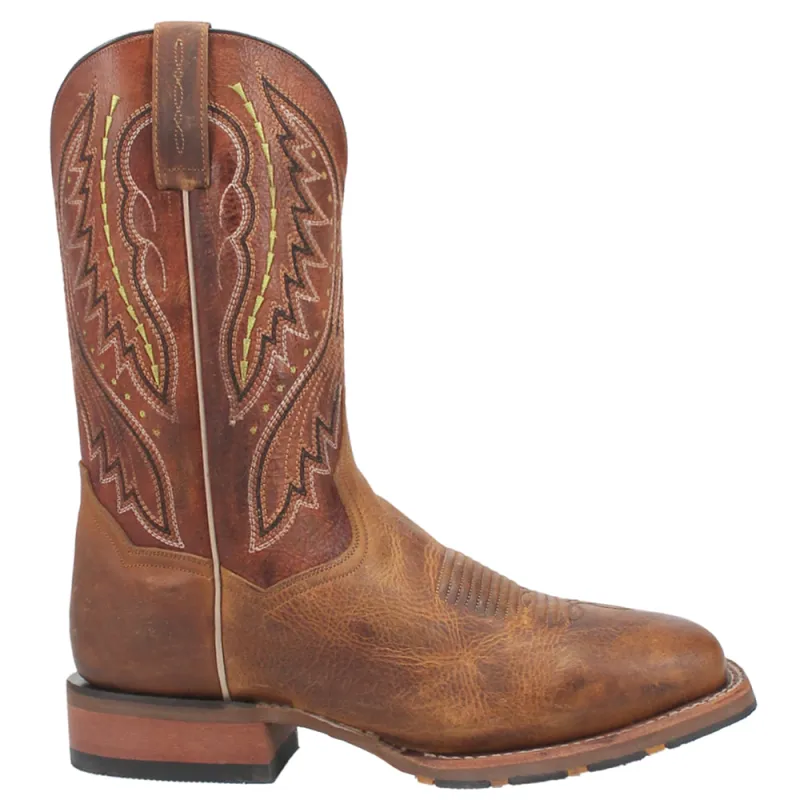 Dugan Embroidered Square Toe Cowboy Boots made by Shoebacca