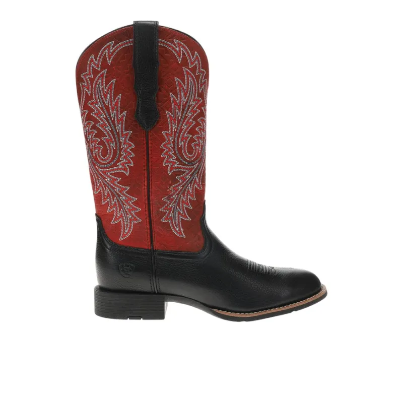 Round Up StretchFit Embroidered Wide Square Toe Cowboy Boots sold by Shoebacca