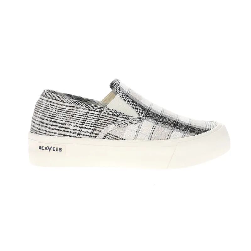 Baja Plaid Slip On Platform Sneakers sold by Shoebacca