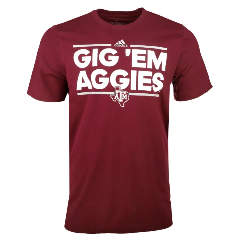 Texas A&M Fresh Graphic Crew Neck Short Sleeve Athletic T-Shirt sold by Shoebacca