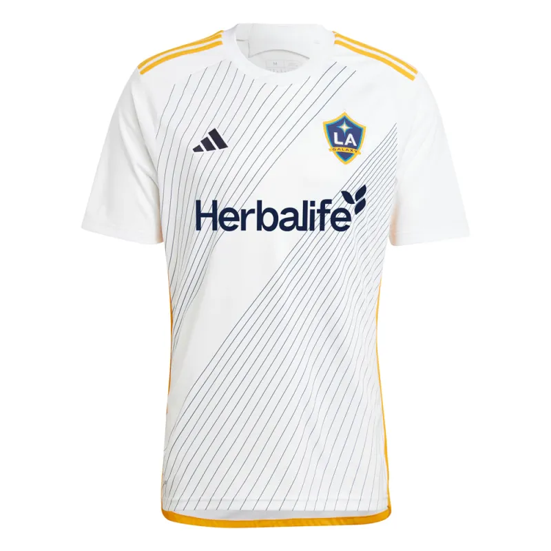 LA Galaxy Home Crew Neck Short Sleeve Soccer Jersey made by Adidas