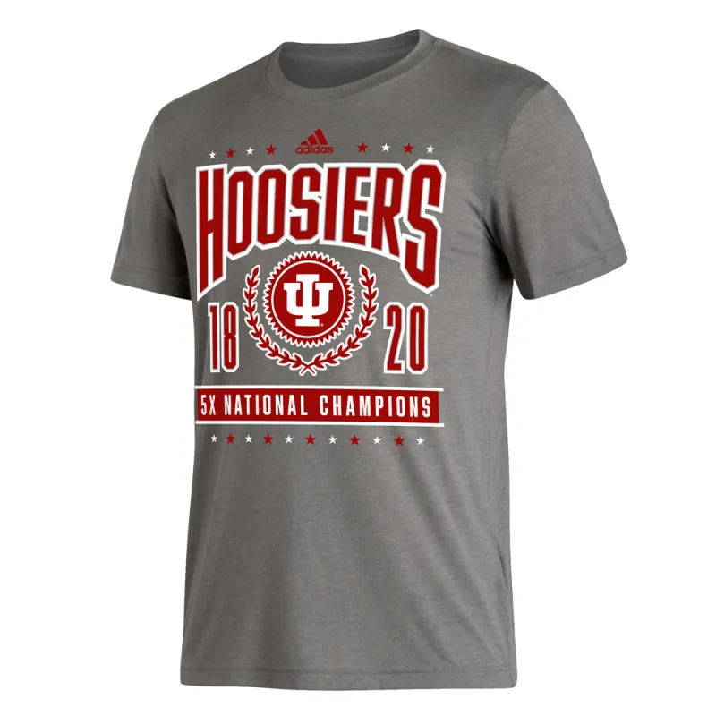 Indian Hoosiers Blend Logo Crew Neck Short Sleeve T-Shirt sold by Shoebacca