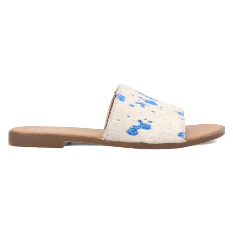 Moo Moo Cow Metallic Slide Sandals sold by Shoebacca
