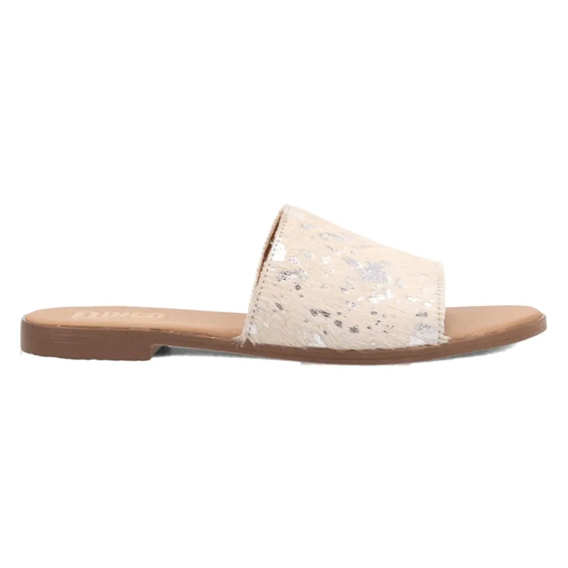 Moo Moo Cow Metallic Slide Sandals sold by Shoebacca