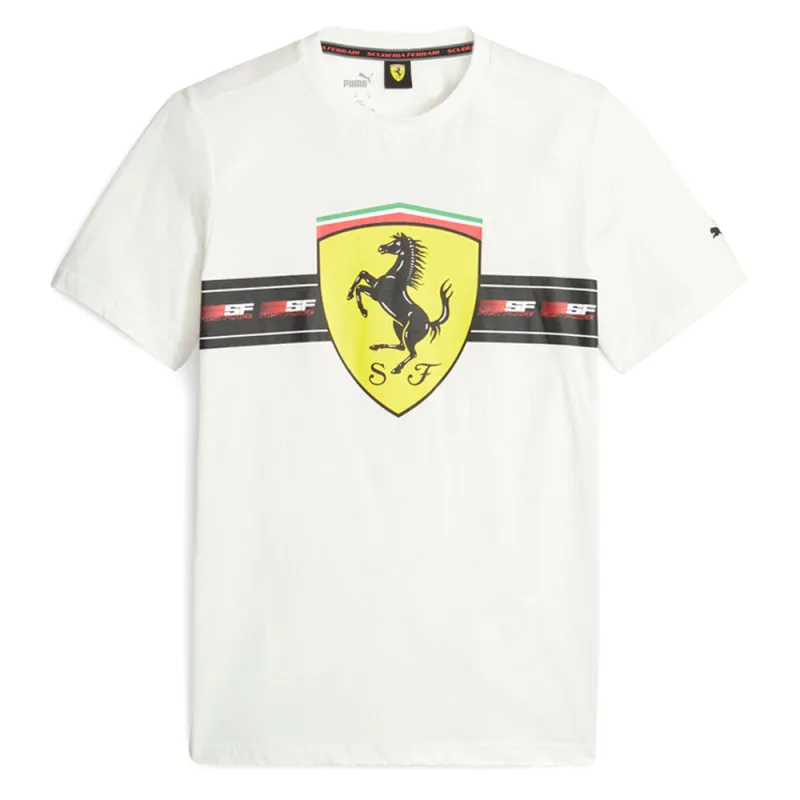 Scuderia Ferrari Race Heritage Big Shield Crew Neck Short Sleeve T-Shirt sold by Shoebacca